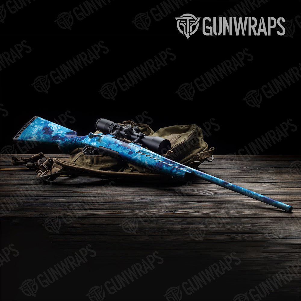 Tie Dye Ocean Breeze Rifle Gun Skin Vinyl Wrap