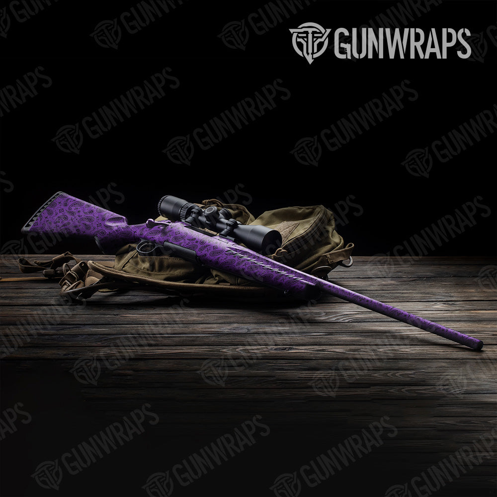 Bandana Purple Black Rifle Gun Skin Vinyl Wrap