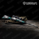 Broken Plaid Tiffany Blue Camo Rifle Gun Skin Vinyl Wrap