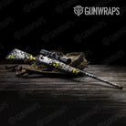 Broken Plaid Yellow Camo Rifle Gun Skin Vinyl Wrap