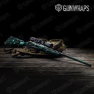 Circuit Board Tiffany Blue Rifle Gun Skin Vinyl Wrap