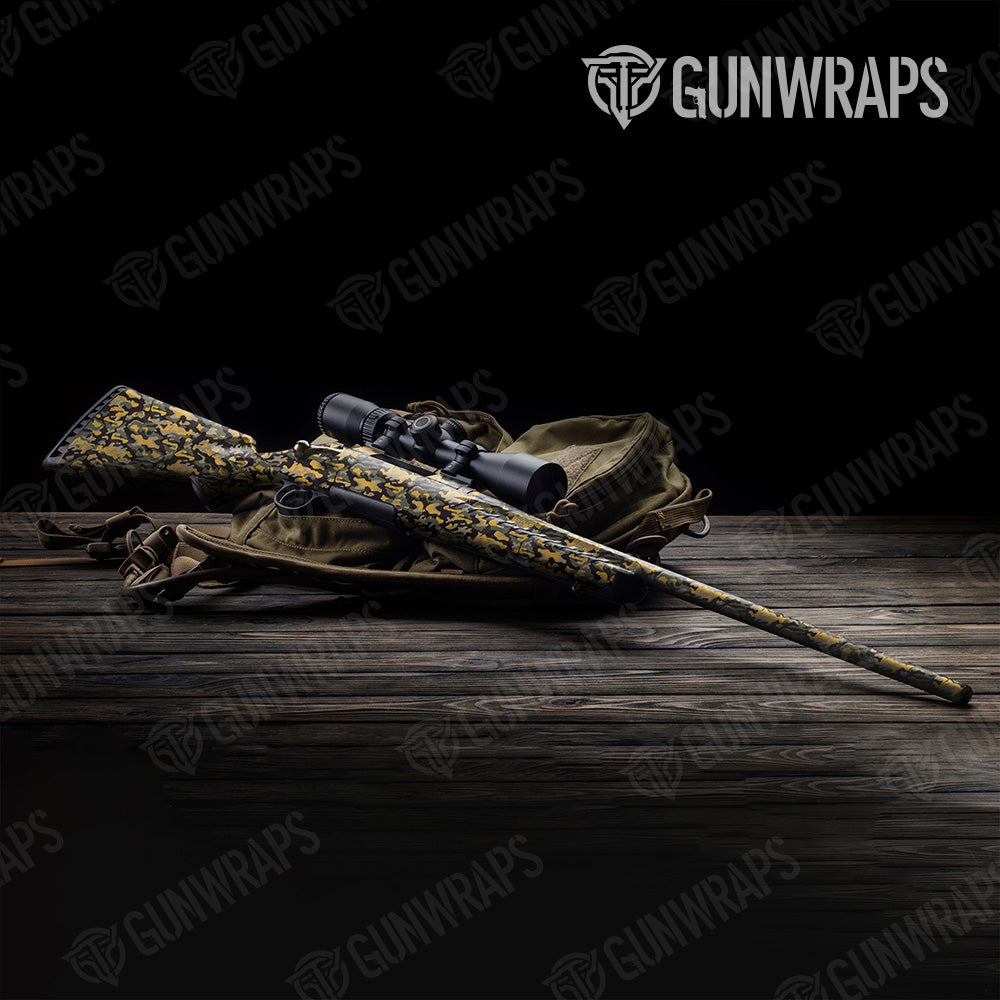 Classic Militant Yellow Camo Rifle Gun Skin Vinyl Wrap