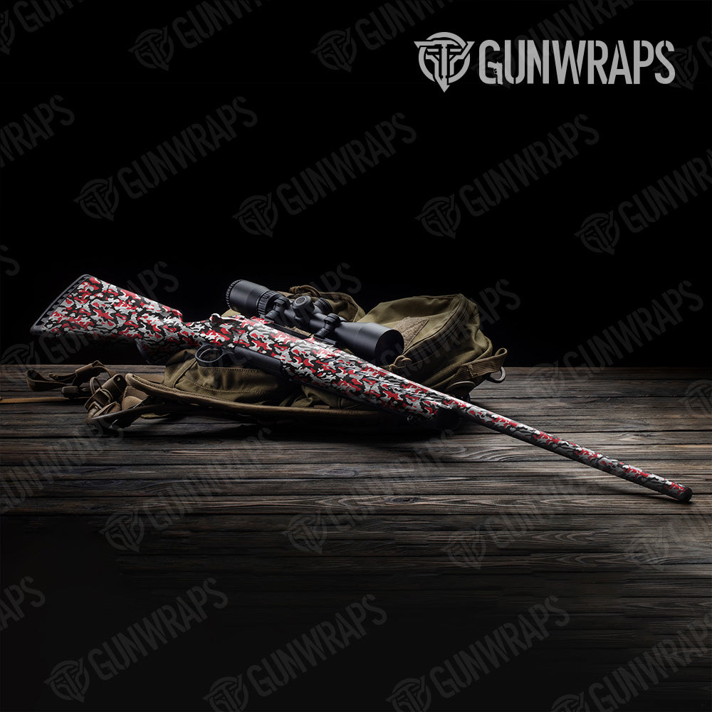 Classic Red Tiger Camo Rifle Gun Skin Vinyl Wrap