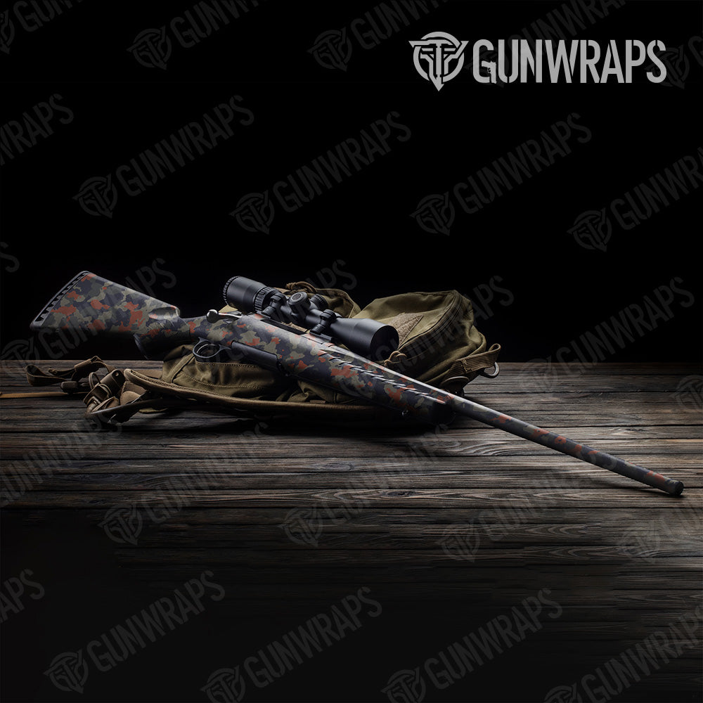 Cumulus Blue Copper Camo Rifle Gun Skin Vinyl Wrap