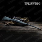 Damascus Blue Rifle Gun Skin Vinyl Wrap