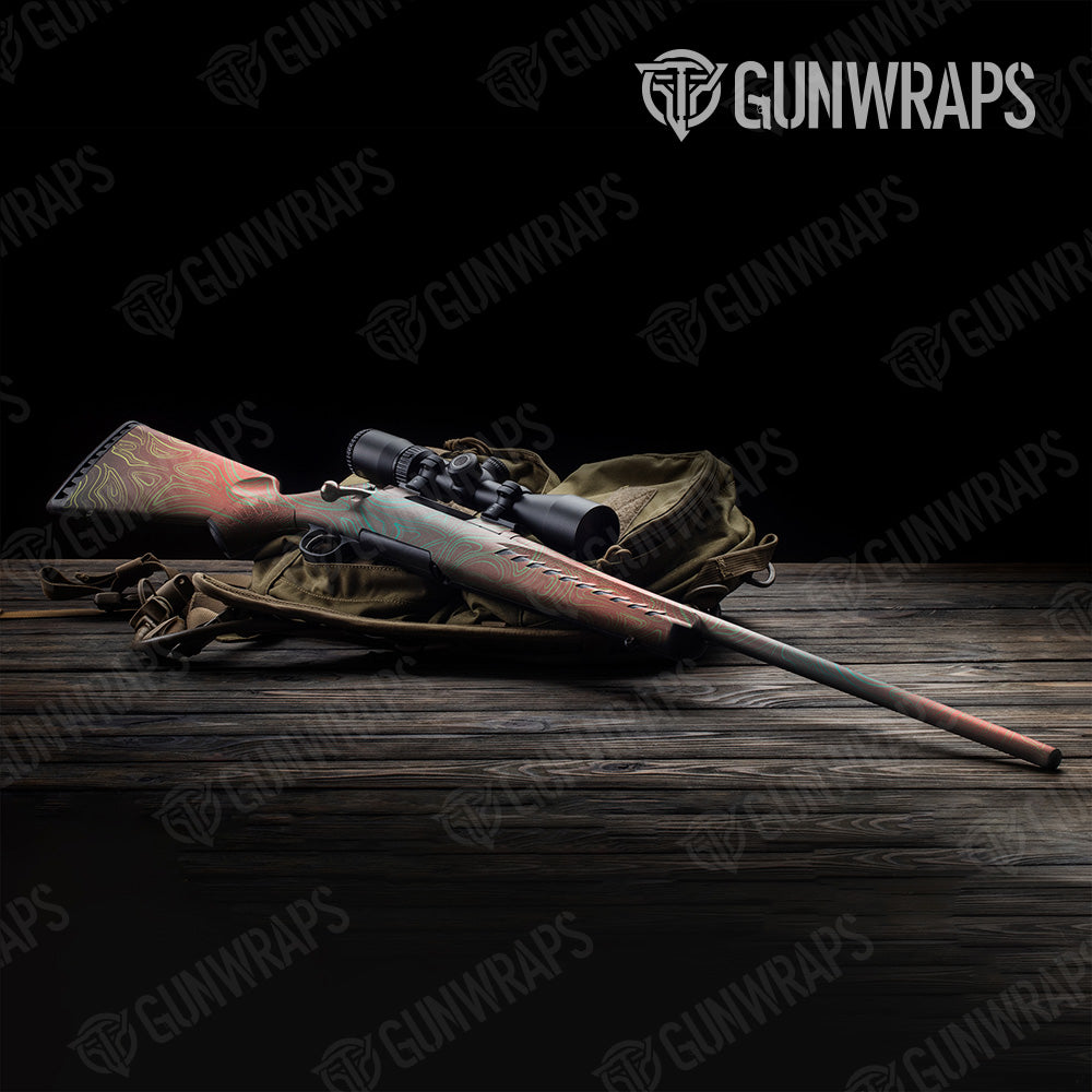 Damascus Fiesta Rifle Gun Skin Vinyl Wrap