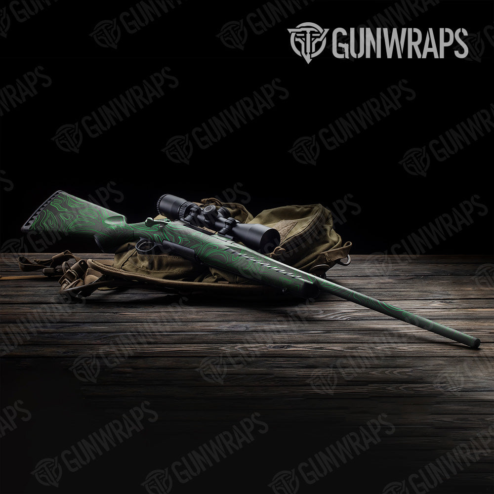 Damascus Green Rifle Gun Skin Vinyl Wrap