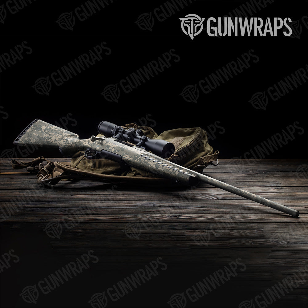 Digital Army Camo Rifle Gun Skin Vinyl Wrap