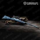 Digital Baby Blue Camo Rifle Gun Skin Vinyl Wrap