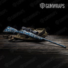 Digital Blue Tiger Camo Rifle Gun Skin Vinyl Wrap