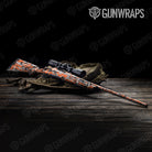 Digital Orange Tiger Camo Rifle Gun Skin Vinyl Wrap