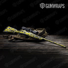 Digital Yellow Tiger Camo Rifle Gun Skin Vinyl Wrap