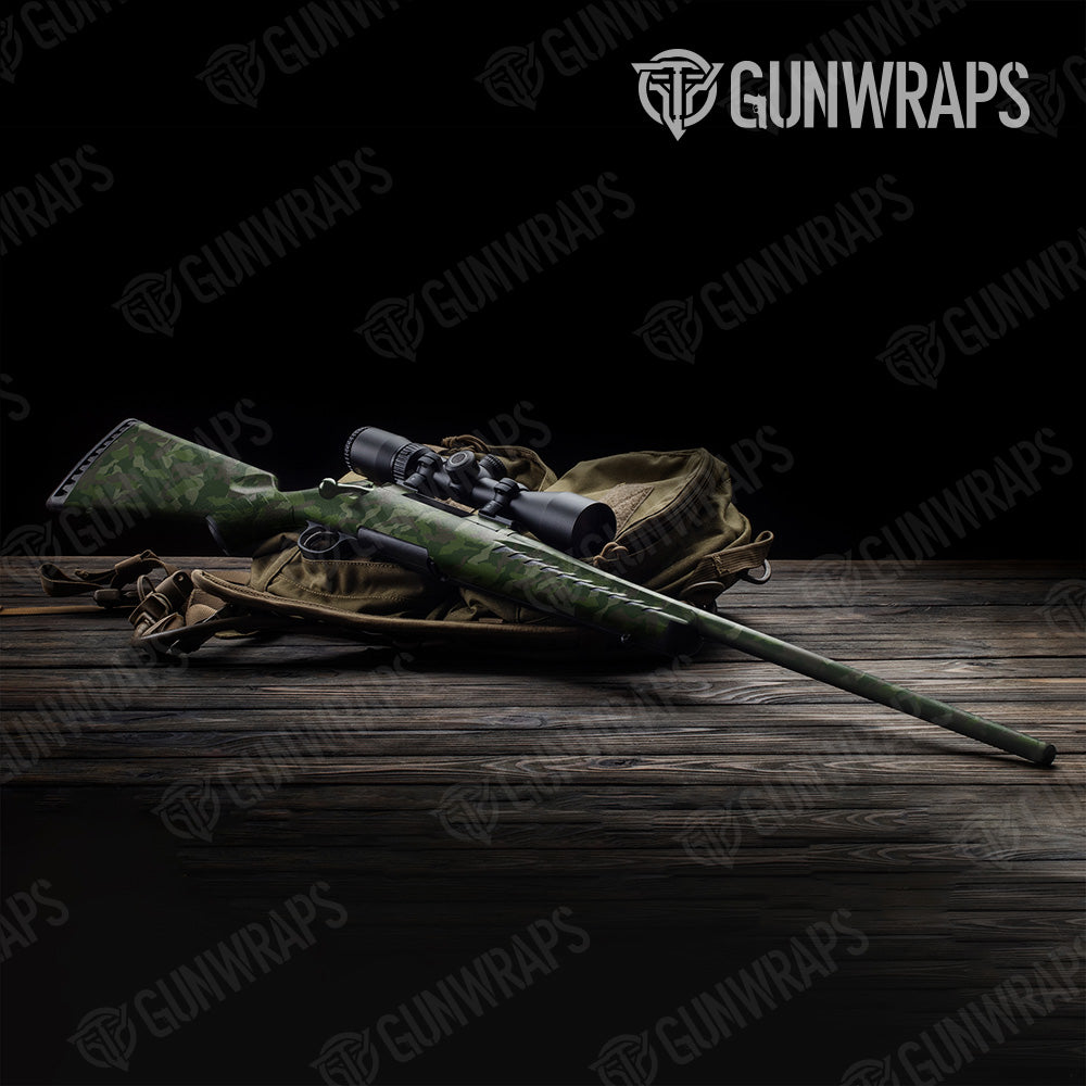 Erratic Army Dark Green Camo Rifle Gun Skin Vinyl Wrap