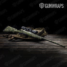 Erratic Army Green Camo Rifle Gun Skin Vinyl Wrap