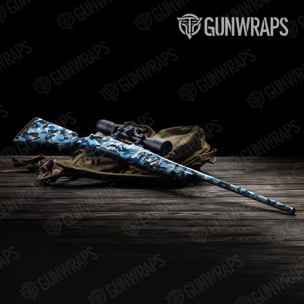 Erratic Baby Blue Camo Rifle Gun Skin Vinyl Wrap