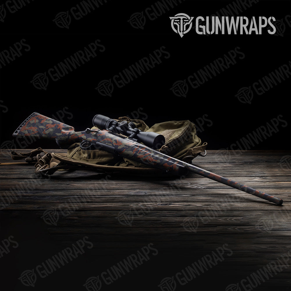 Erratic Blue Copper Camo Rifle Gun Skin Vinyl Wrap