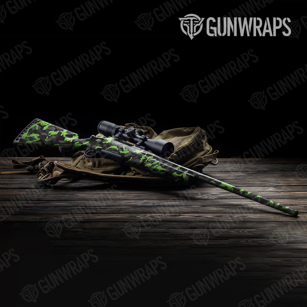 Erratic Metro Green Camo Rifle Gun Skin Vinyl Wrap