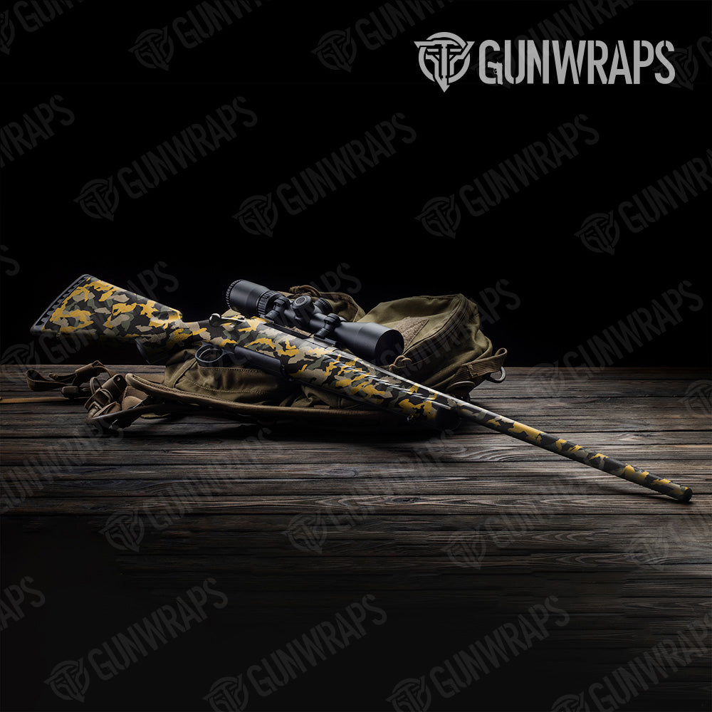 Erratic Militant Yellow Camo Rifle Gun Skin Vinyl Wrap