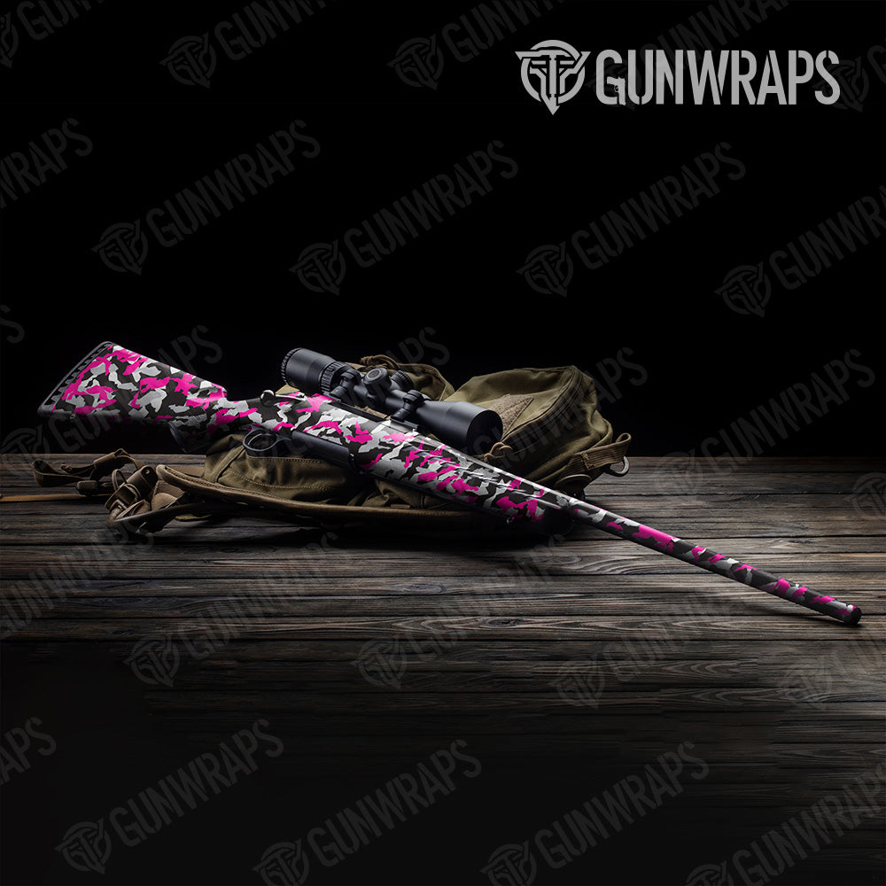 Erratic Magenta Tiger Camo Rifle Gun Skin Vinyl Wrap