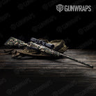 Erratic Woodland Camo Rifle Gun Skin Vinyl Wrap