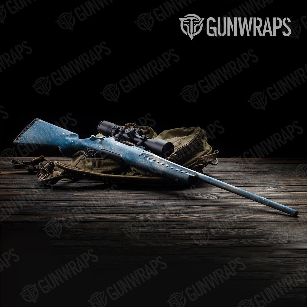 Galaxy Light Blue Rifle Gun Skin Vinyl Wrap