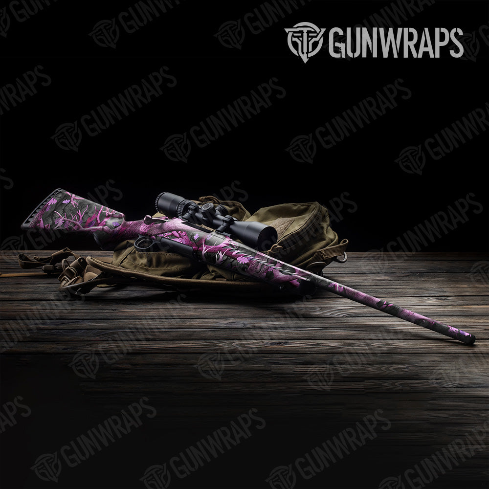 Nature Pink Lifeless Woods Camo Rifle Gun Skin Vinyl Wrap