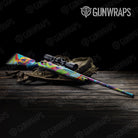 Paint Splatter Blue Rifle Gun Skin Vinyl Wrap