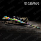 Paint Splatter Lime Rifle Gun Skin Vinyl Wrap