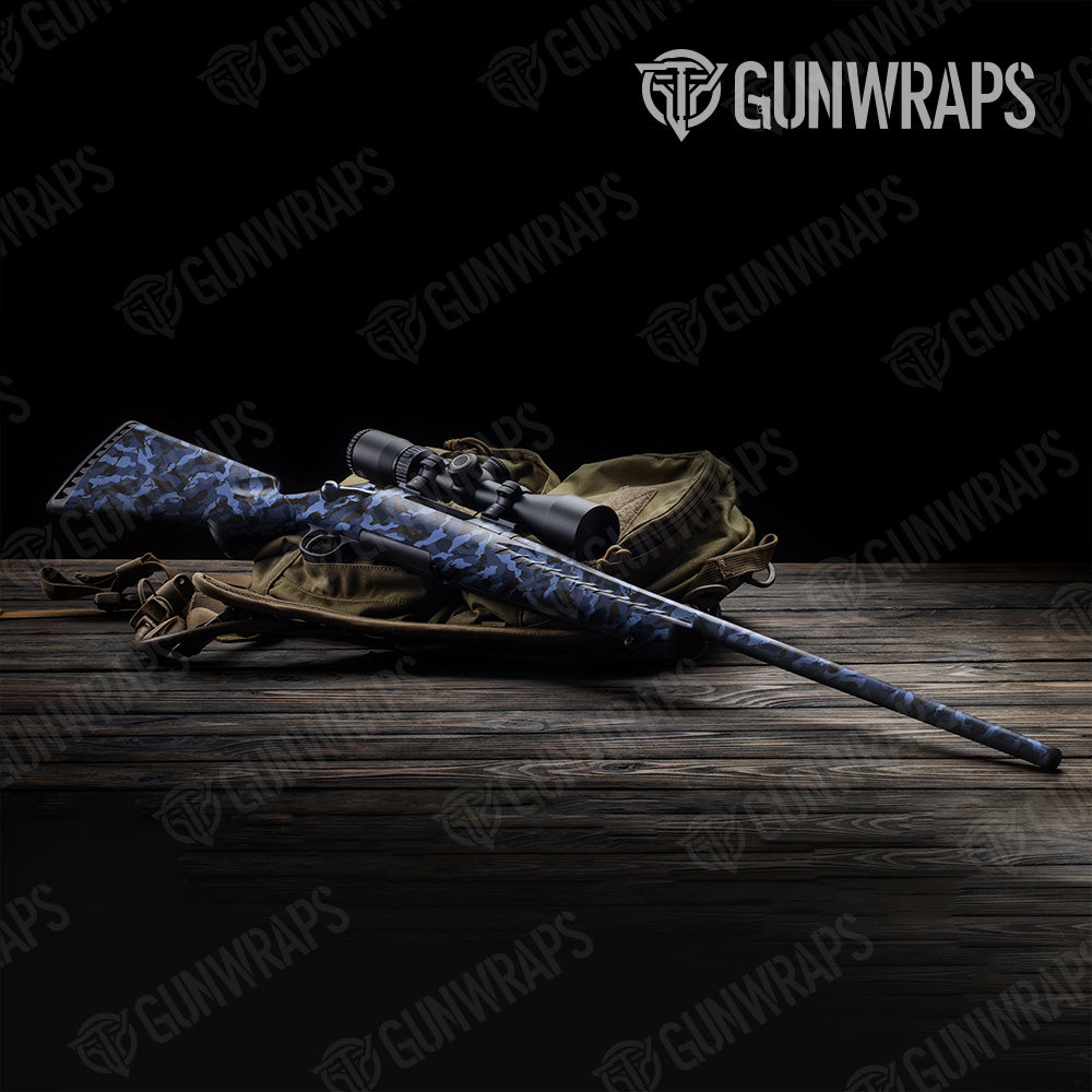 Ragged Blue Midnight Camo Rifle Gun Skin Vinyl Wrap