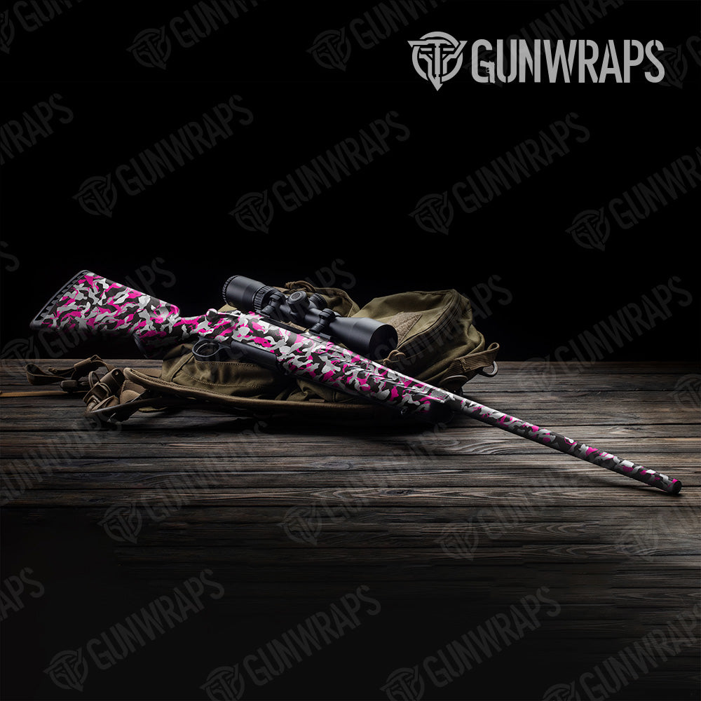 Ragged Magenta Tiger Camo Rifle Gun Skin Vinyl Wrap