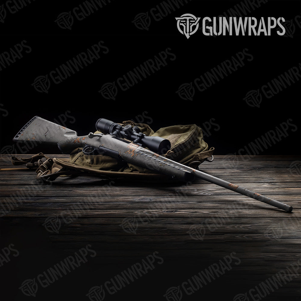 Rust 3D Grey Rifle Gun Skin Vinyl Wrap