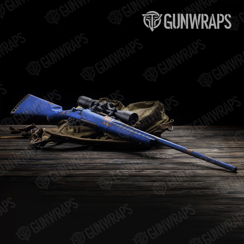 Rust 3D Royal Blue Rifle Gun Skin Vinyl Wrap