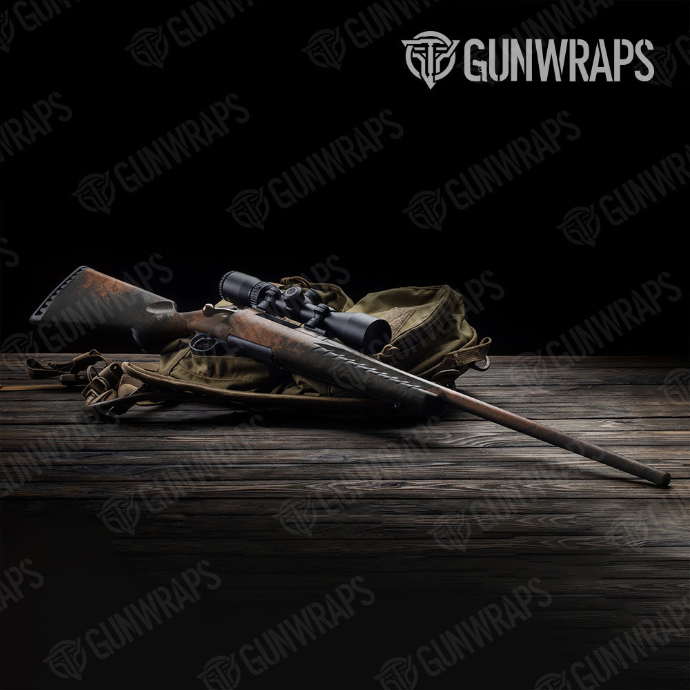 Rust Black Rifle Gun Skin Vinyl Wrap