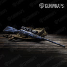 Sharp Blue Midnight Camo Rifle Gun Skin Vinyl Wrap