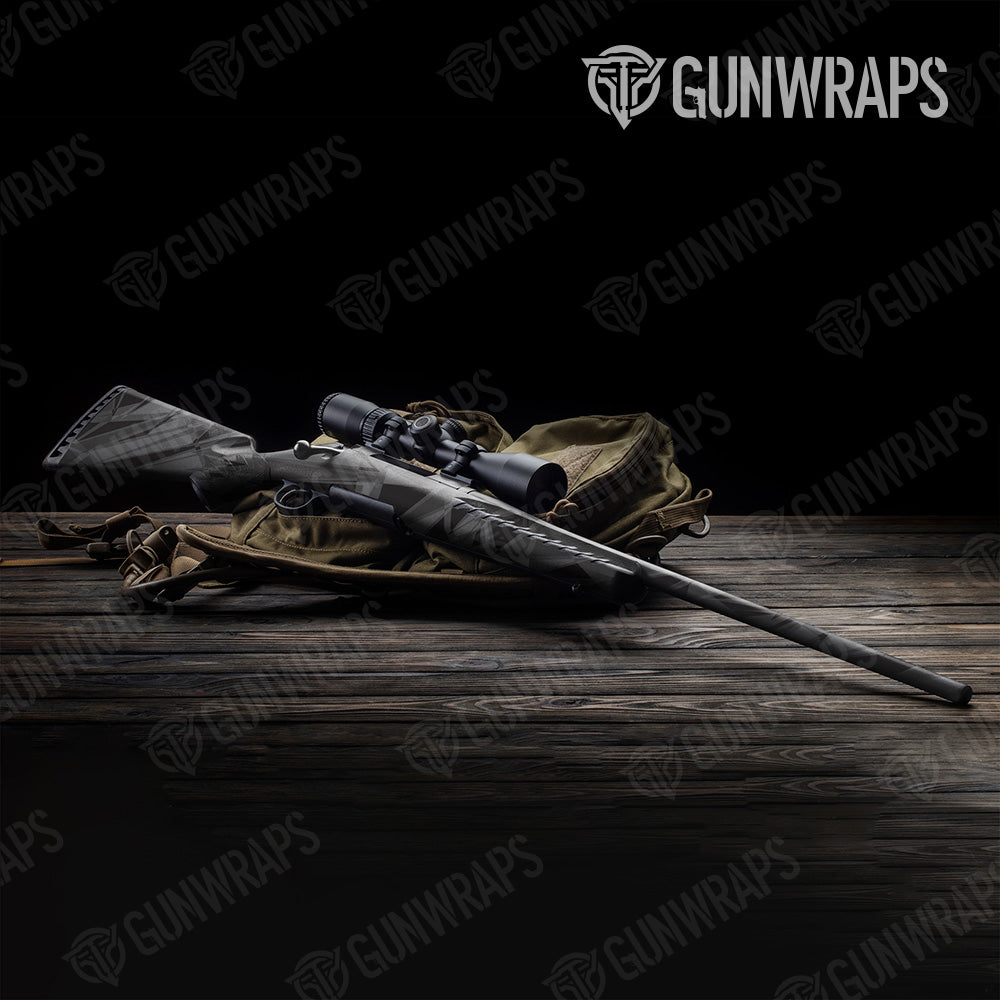 Sharp Elite Black Camo Rifle Gun Skin Vinyl Wrap