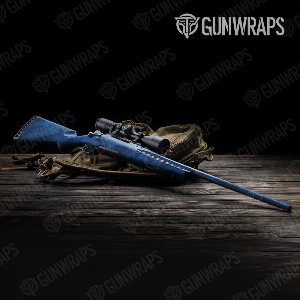 Sharp Elite Blue Camo Rifle Gun Skin Vinyl Wrap