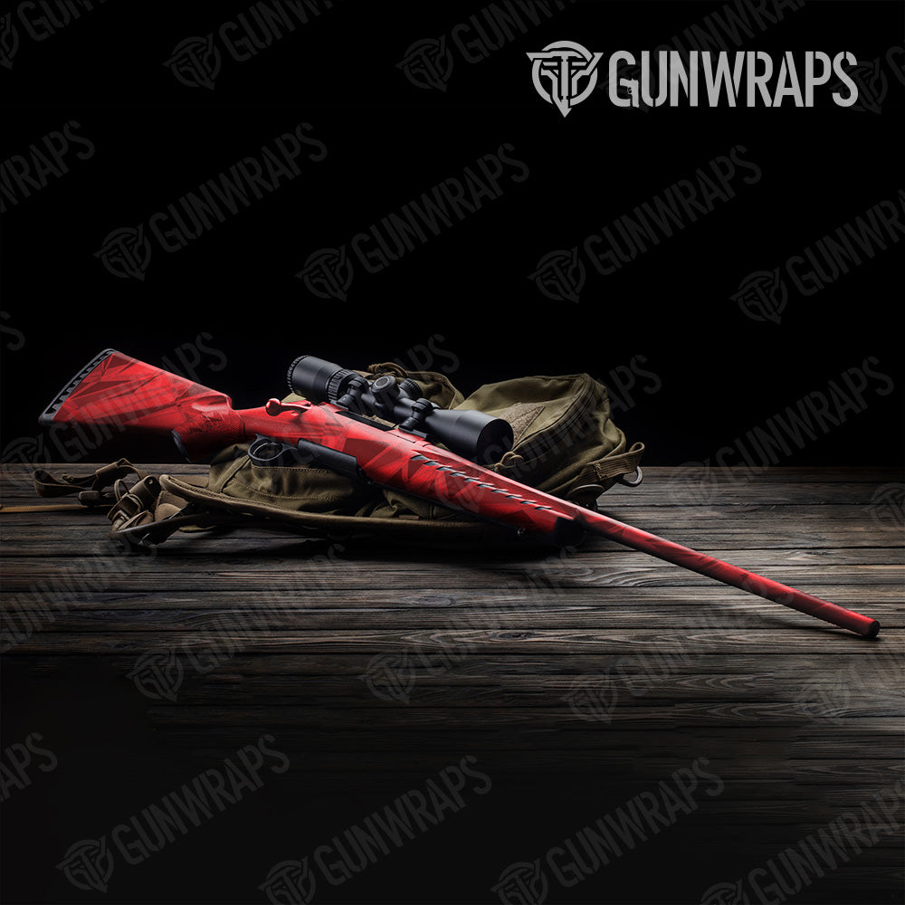 Sharp Elite Red Camo Rifle Gun Skin Vinyl Wrap