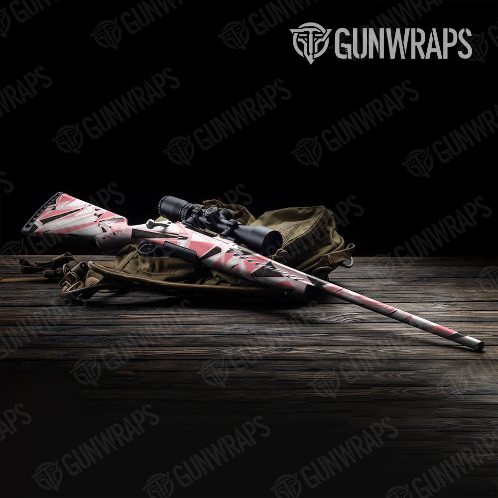 Sharp Pink Camo Rifle Gun Skin Vinyl Wrap