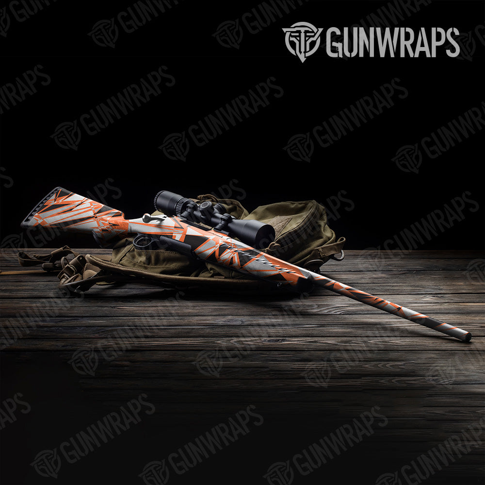 Sharp Orange Tiger Camo Rifle Gun Skin Vinyl Wrap