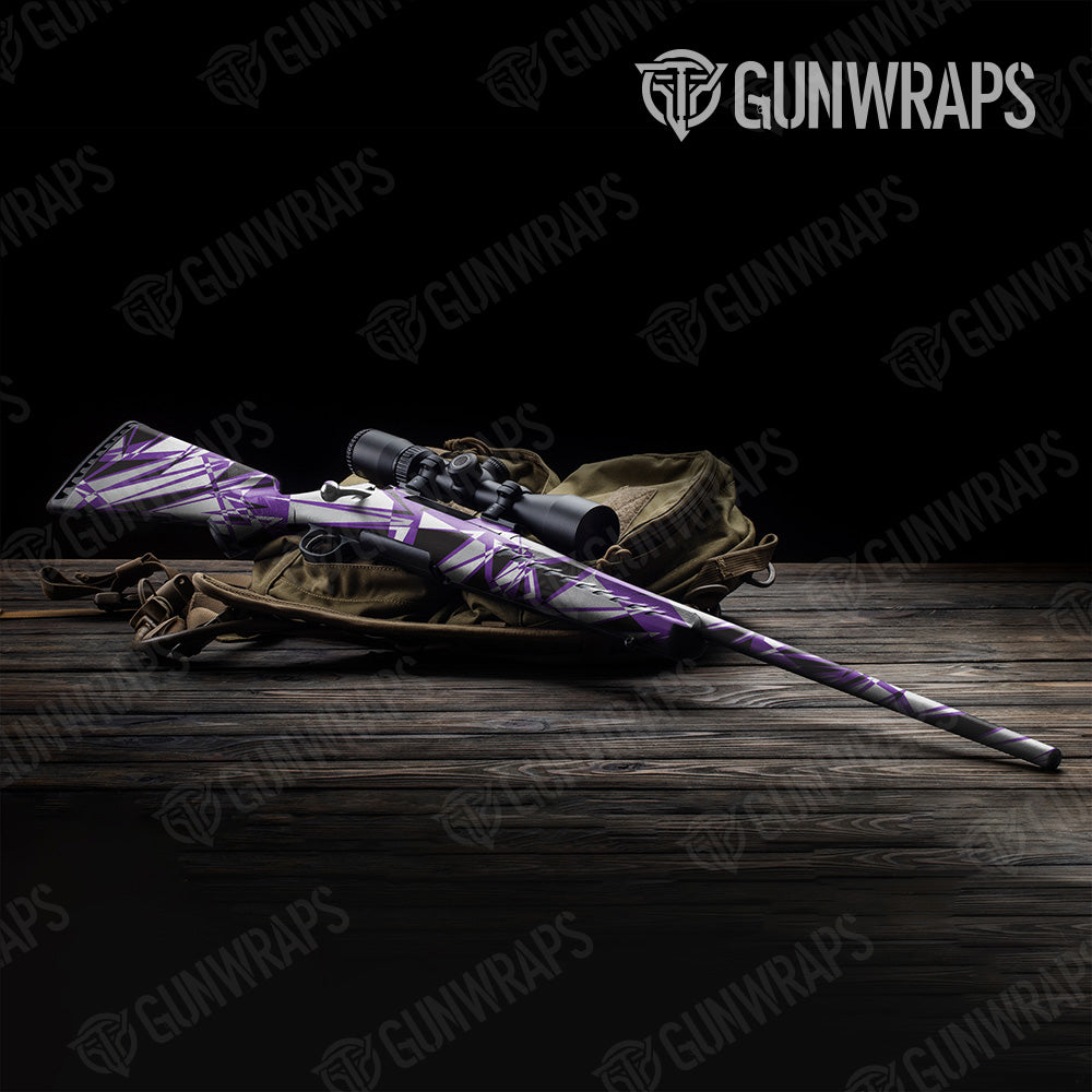 Sharp Purple Tiger Camo Rifle Gun Skin Vinyl Wrap