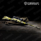 Sharp Yellow Tiger Camo Rifle Gun Skin Vinyl Wrap