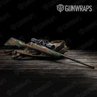 Shredded Woodland Camo Rifle Gun Skin Vinyl Wrap