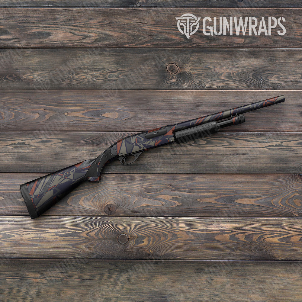 Sharp Blue Copper Camo Shotgun Gun Skin Vinyl Wrap