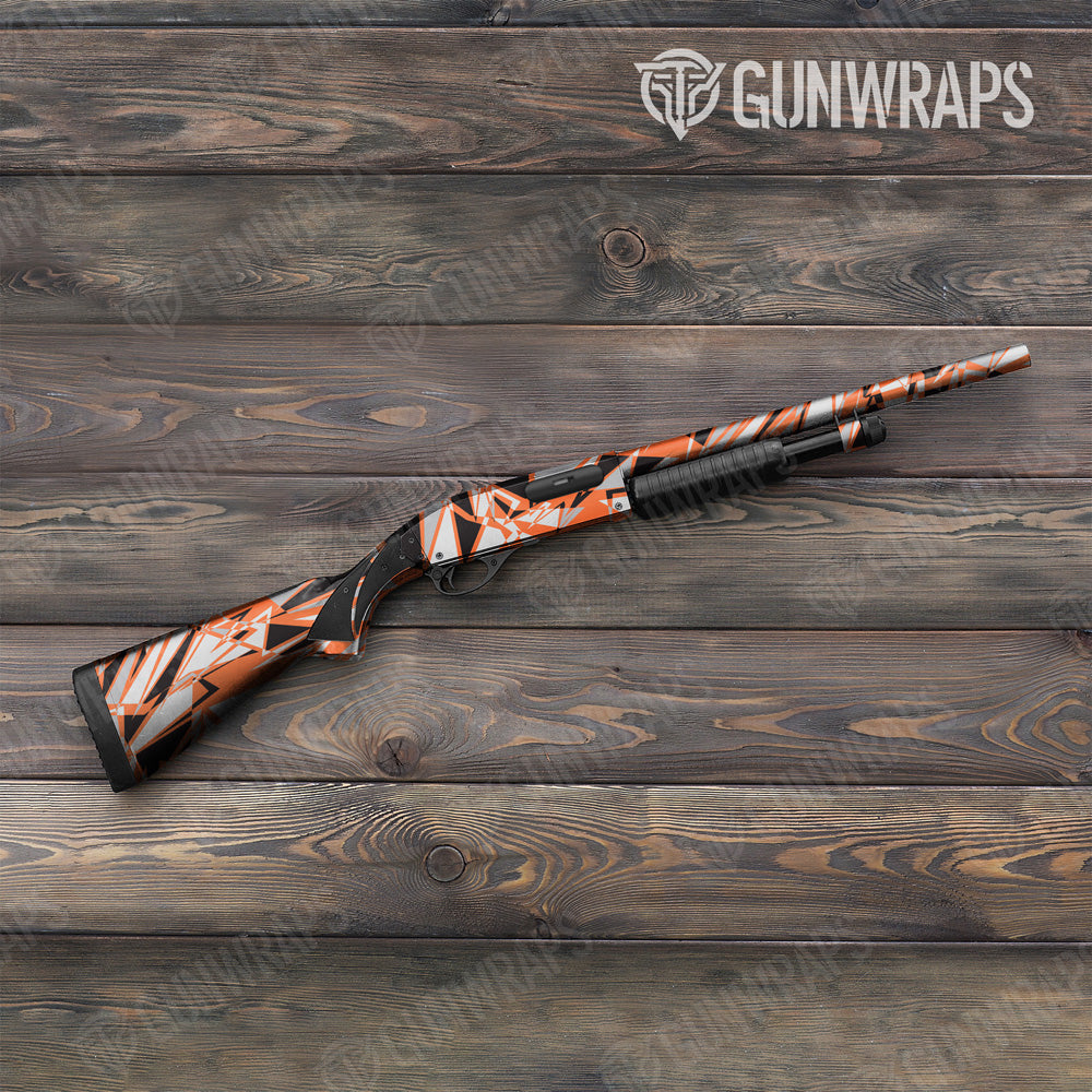 Sharp Orange Tiger Camo Shotgun Gun Skin Vinyl Wrap