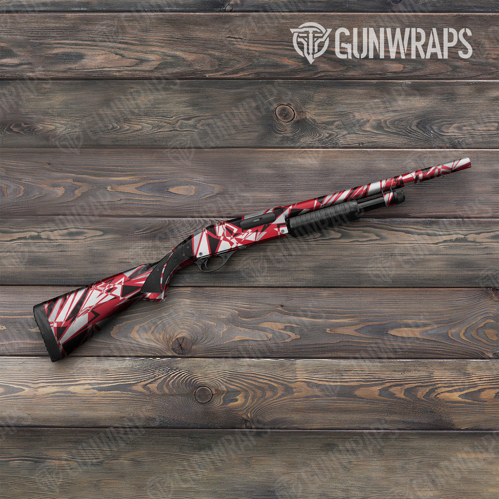 Sharp Red Tiger Camo Shotgun Gun Skin Vinyl Wrap