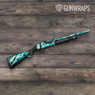 Sharp Tiffany Blue Tiger Camo Shotgun Gun Skin Vinyl Wrap