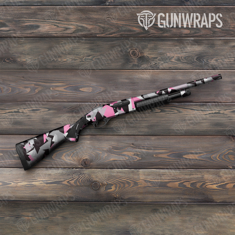 Shattered Pink Tiger Camo Shotgun Gun Skin Vinyl Wrap