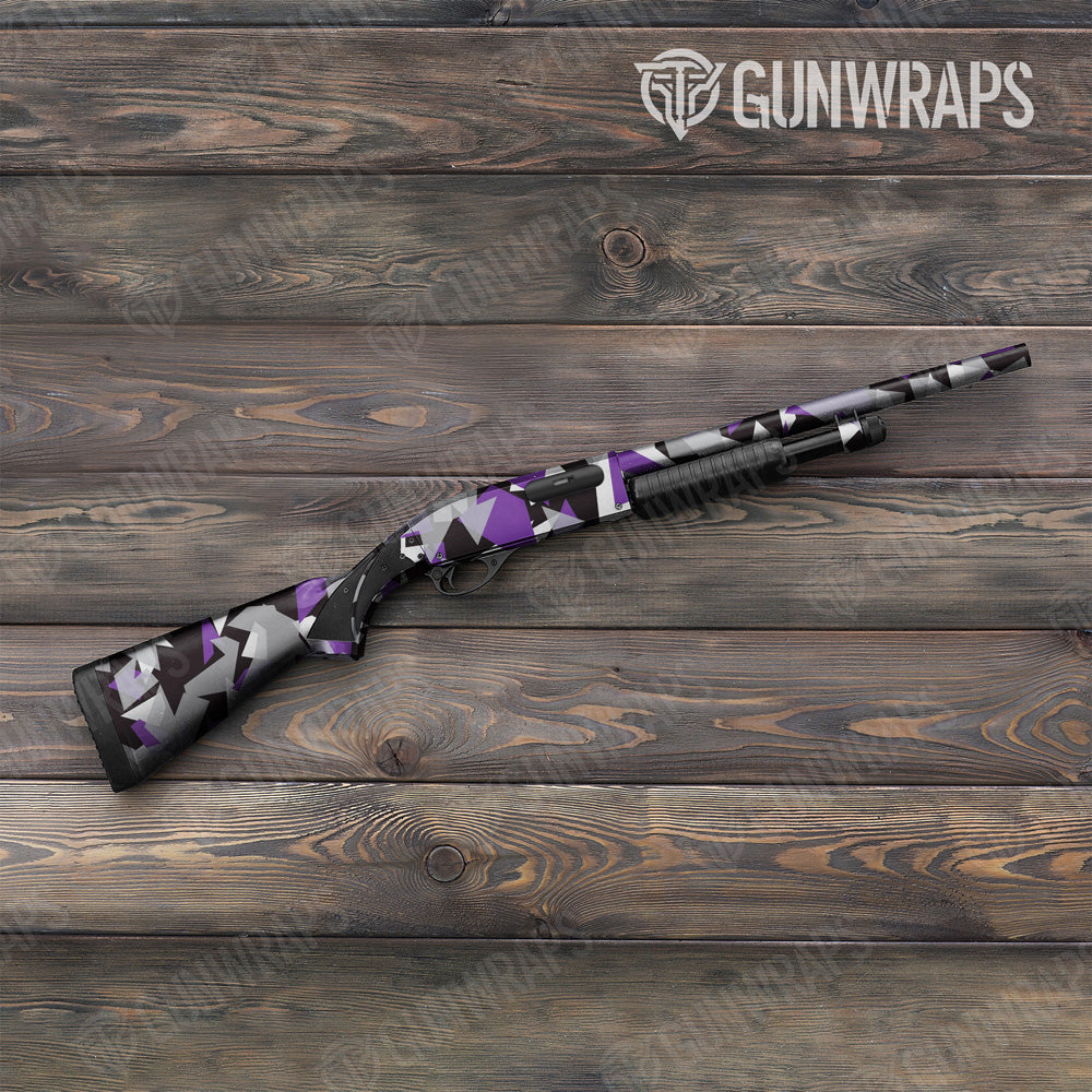 Shattered Purple Tiger Camo Shotgun Gun Skin Vinyl Wrap