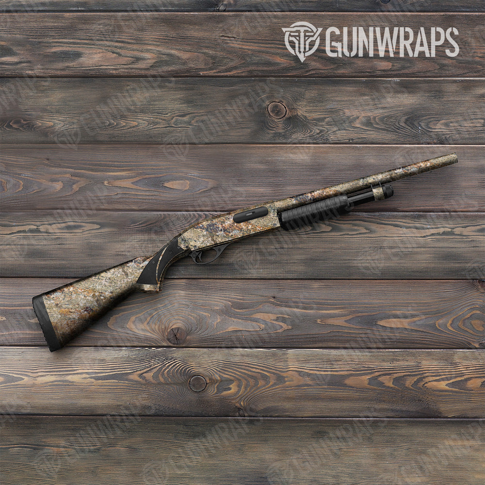 Stone Tuscan Brown Granite Shotgun Gun Skin Vinyl Wrap