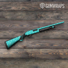 Bandana Tiffany Blue White Shotgun Gun Skin Vinyl Wrap